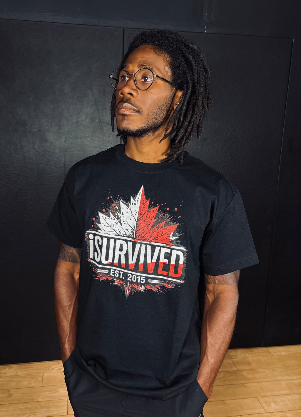 All Canadian Black T-Shirt