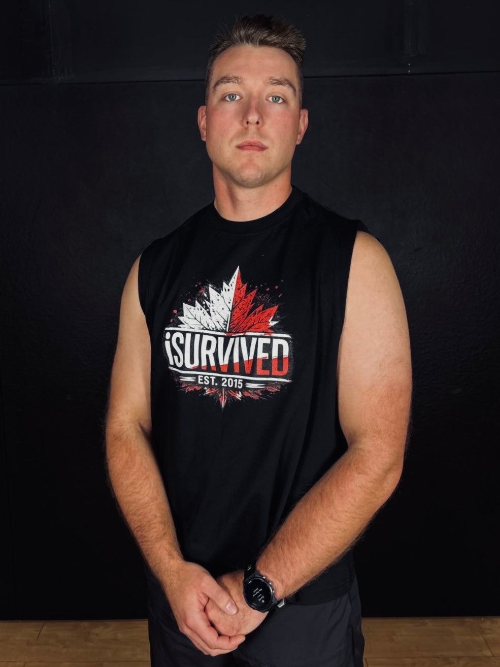 All Canadian Black Tank Top