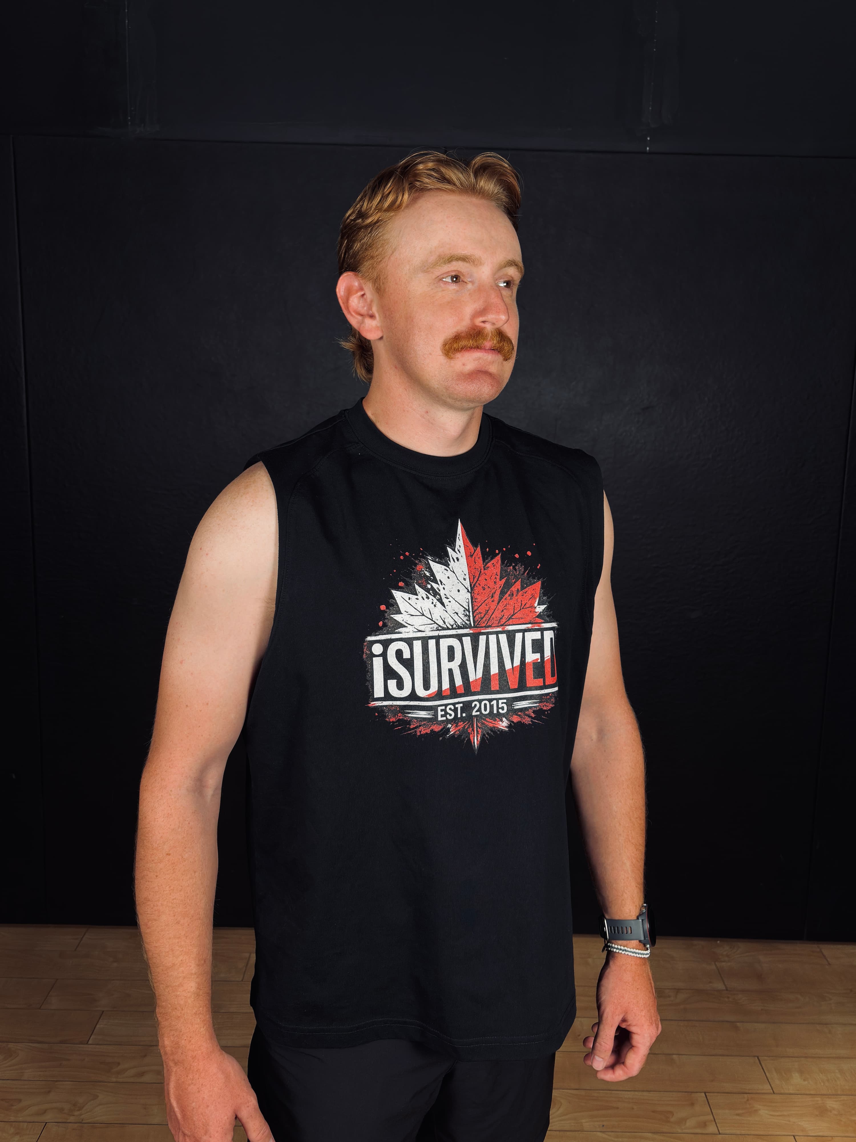 All Canadian Black Tank Top